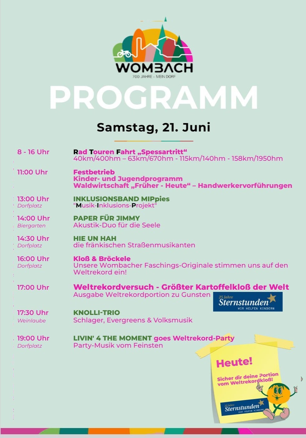 gehe zum Festprogramm Samstag