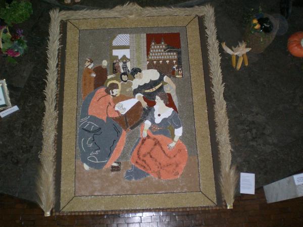 Prachtvoller Altar zum Erntedankfest, Bild in Großdarstellung